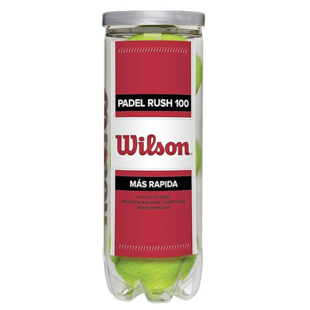 BOTE 3 PELOTAS DE PÁDEL WILSON RUSH 100