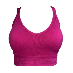 CAJA DE 18 SUJETADORES SIN COSTURAS TACCHINI FUCSIA