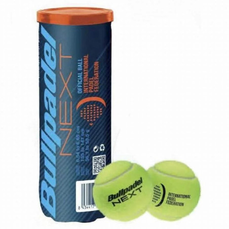 BOTE DE 3 PELOTAS DE PÁDEL BULLPADEL FIP NEXT
