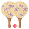 JUEGO DE PALAS DE PLAYA DE MADERA CON PELOTA SOFTEE PALM