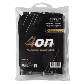BLISTER OVERGRIP NEGRO 4ON PREMIUM COMFORT - 12 PIEZAS