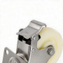 RUEDA DE NYLON Y ACERO INOX GIRATORIA CON FRENO