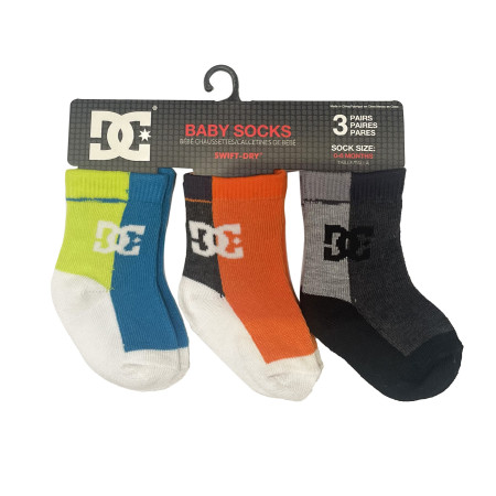 PACK 3 CALCETINES BEBÉ DC STRIPE CREW 2635T